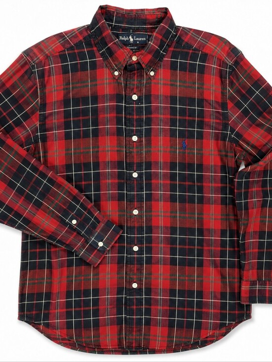 Ralph Lauren Other - Ralph Lauren Blaire Shirt Mens Large Red Plaid Button Front Cotton Long Sleeve